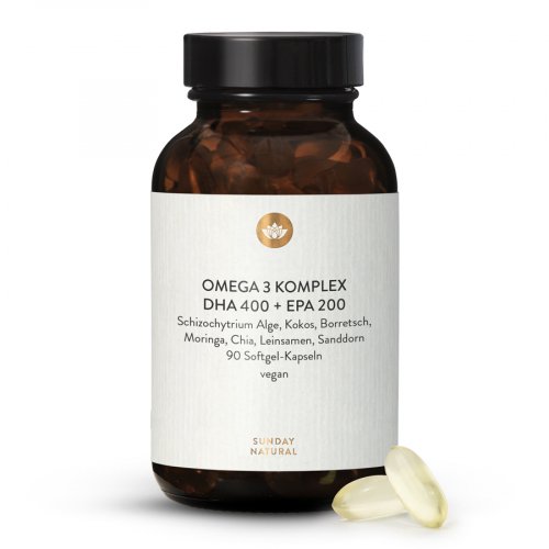 Omega3 Komplex | vegane Kapseln | Sunday Natural